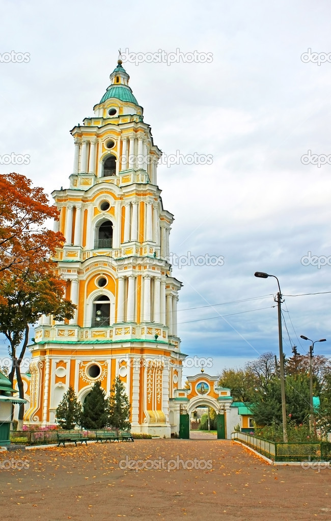 Bell tower of Trinity Monastery, Chernigov, Ukraine