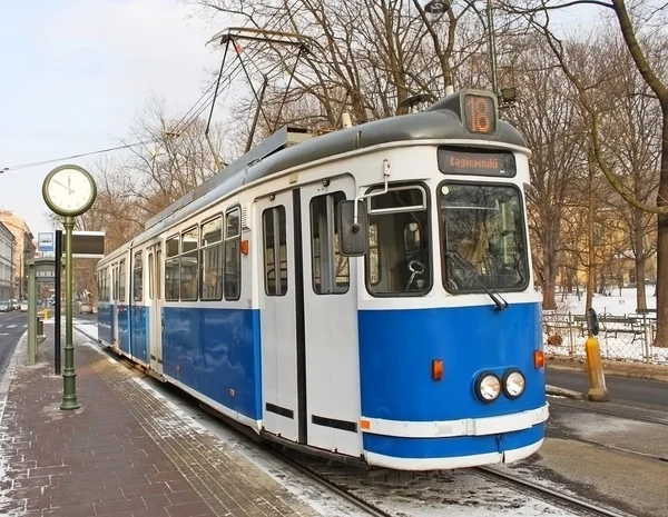 Antiguo tranvía en Cracovia — Foto de Stock