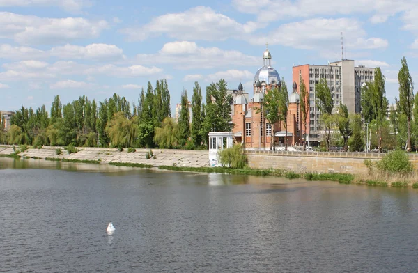 Town in spring — Stock Photo, Image