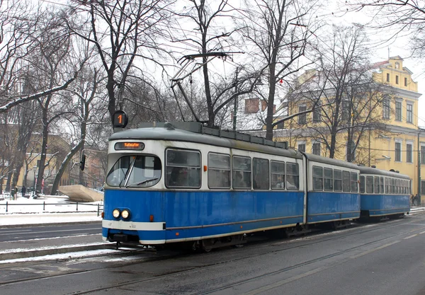 Krakow eski tramvay — Stok fotoğraf