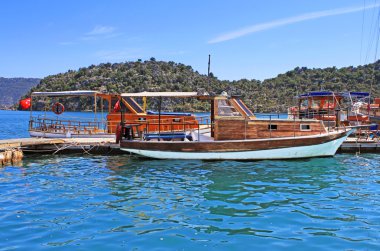 kekova Adası, Türkiye'de demirli yatlar