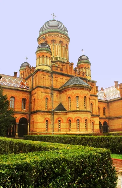 老 seminarska 教会。切尔诺夫茨国立大学。乌克兰 — 图库照片