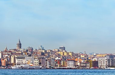 Beyoğlu İlçesi tarihi mimarisi ve galata Kulesi - mediev