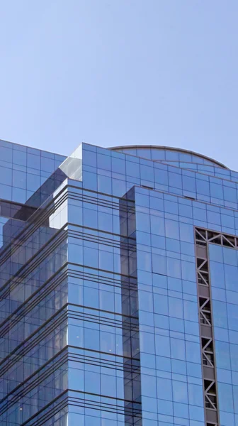 Blue glass modern business center — Stock Photo, Image