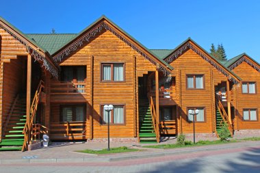 resort bukovel tahta kulübede. Ukrayna