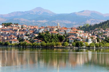 City Kastoria and Lake Orestiada, Greece clipart