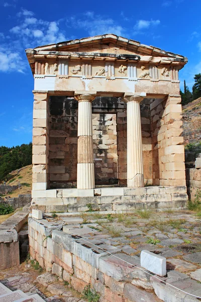 Ruinas de la antigua ciudad Delfos, Grecia — Foto de Stock