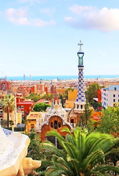 Park Guell em Barcelona, Espanha — Fotografia de Stock