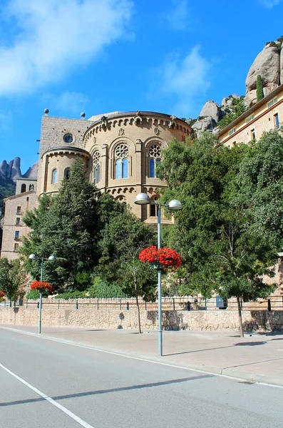 Santa maria de montserrat klasztor. Katalonia, Hiszpania. — Zdjęcie stockowe