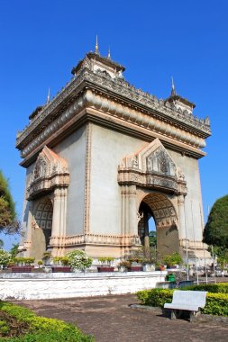 patuxai, laos, vientiane işareti