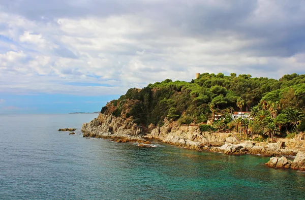 Waterkant van lloret de mar, costa brava, Spanje — Stockfoto
