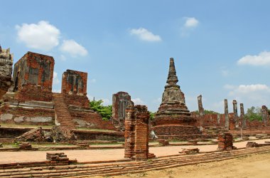 in wat mahathat yılında ayutthaya, Tayland Budist tapınağı kalıntıları