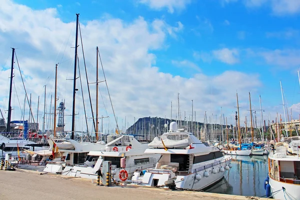 Jachten in barcelona, Spanje — Stockfoto