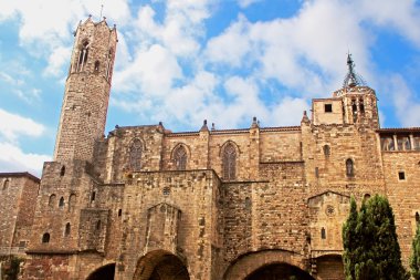 santa Ortaçağ kule agata Şapel Barcelona, İspanya