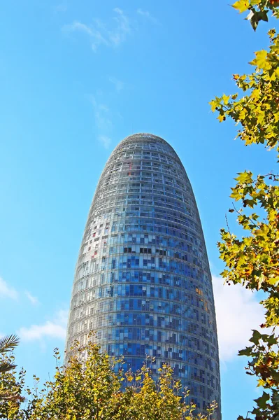 Torre Agbar no Distrito Tecnológico de Barcelona, Espanha — Fotografia de Stock
