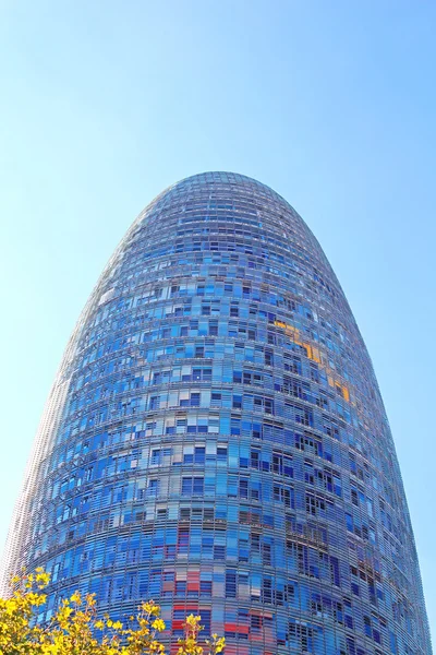 Torre Agbar nel Distretto Tecnologico di Barcellona, Spagna — Foto Stock