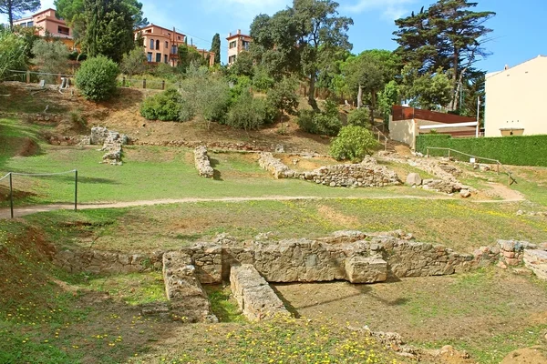 Pozostałości rzymskich willi ametllers w tossa de mar, costa brava, Hiszpania — Zdjęcie stockowe