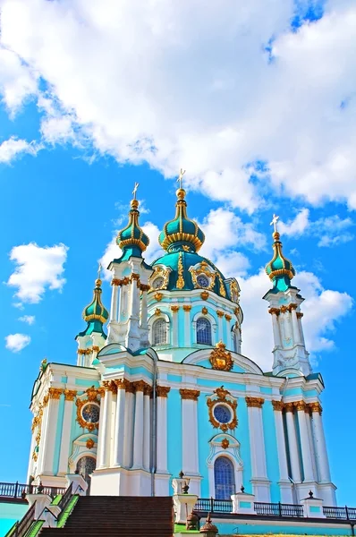 Saint andrew ortodoxa kyrkan av rastrelli i Kiev, Ukraina — Stockfoto