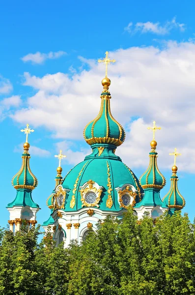 圣安德鲁东正教教会由 rastrelli 在基辅，乌克兰 — 图库照片