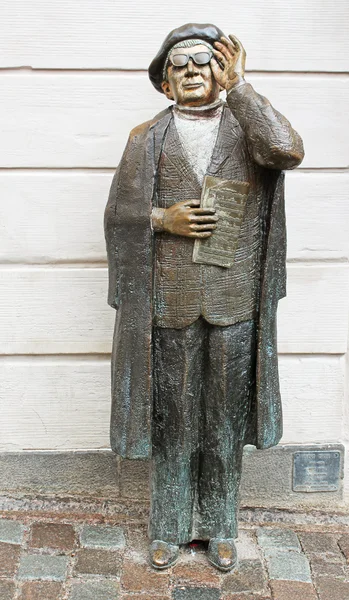 Evert pomnik taube (1890-1976), jedną z znanych szwedzkich kompozytorów, twórców i aktorów. — Zdjęcie stockowe