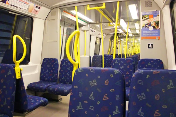 Inside the subway train, in Stockholm, Sweden — Stock Photo, Image