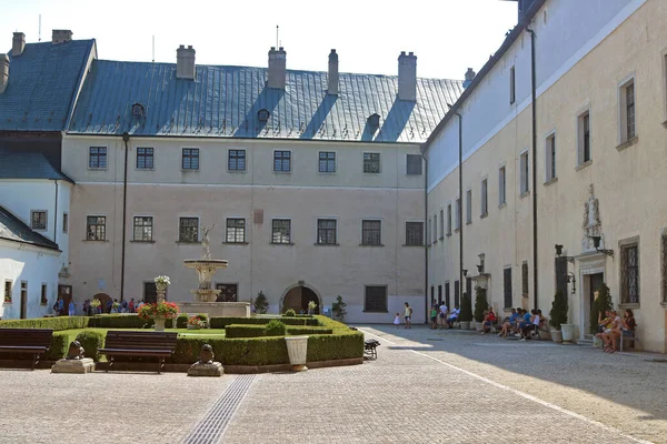 Casta Slovaquie Août 2019 Cour Médiévale Cerveny Kamen Château Pierre — Photo