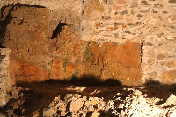 Vista Piedras Rojas Sótano Castillo Piedra Roja Eslovaco Hrad Cerveny —  Fotos de Stock