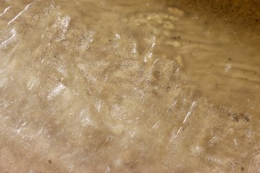 Donmuş nehir. Kapatın. Ayrıntılı