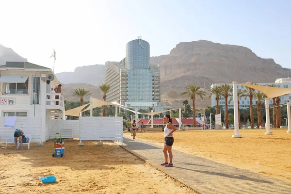 Ein Bokek Israel Setembro 2017 Férias Turistas Descansam Resort Mar — Fotografia de Stock