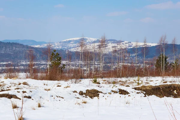 Montagnes Blanches Prykarpattia Ivano Frankivska Oblast Hiver Ukraine — Photo