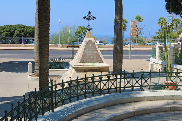 Haifa Israel Setembro 2017 Monumento Aos Franceses Que Caíram 1799 — Fotografia de Stock