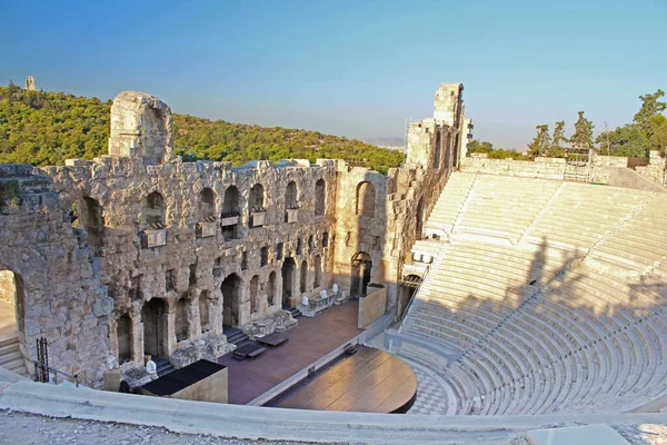 View Odeon Herodes Atticus Acropolis Athens Greece — Photo