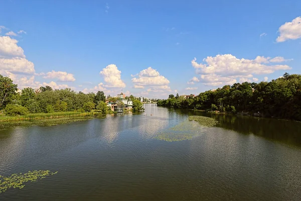 View Southern Bug River Church Blessed Xenia Petersburg Vinnytsia Ukraine — Fotografia de Stock