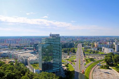 Bratislava Slovakya - 03 Eylül 2019: UFO Gözlem Güvertesi 'nden Panonska yoluna