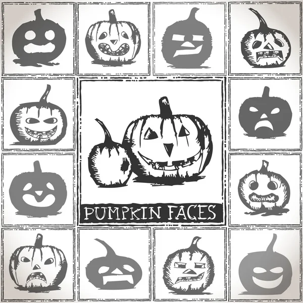 Premium Vector  Halloween scary pumpkin face cut