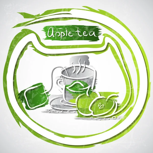 Herbata gruszkowo — Wektor stockowy
