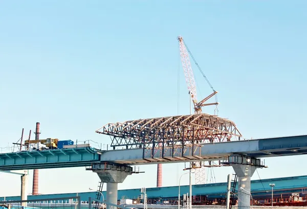 Bouw van het viaduct — Stockfoto