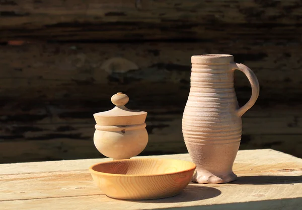 Vintage peasant tableware — Stock Photo, Image