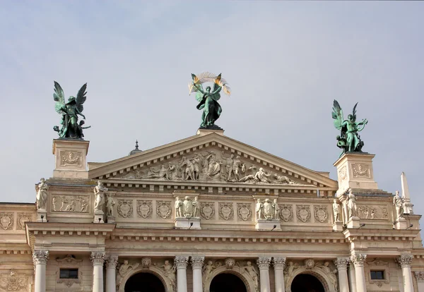 stock image Facade of Lvov Opera Theatre