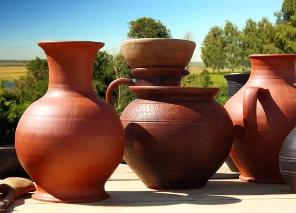 Vintage peasant tableware — Stock Photo, Image