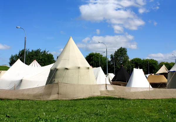 White tents — Stock Photo, Image