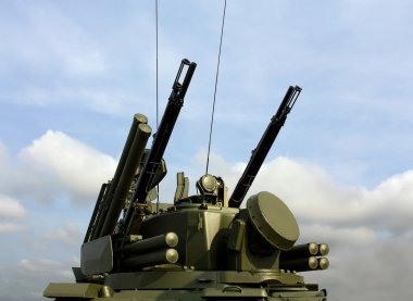 Weapons of anti-aircraft defense Tunguska clipart