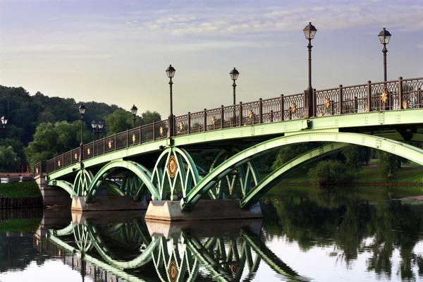 Brücke über den Teich — Stockfoto