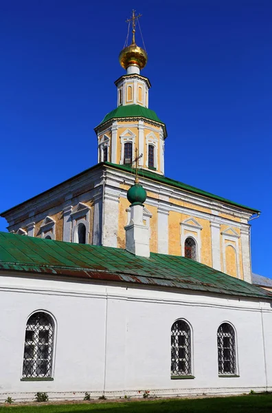 Gamla Tiders Ortodoxa Kyrka Med Ett Enplansannex Hösten — Stockfoto