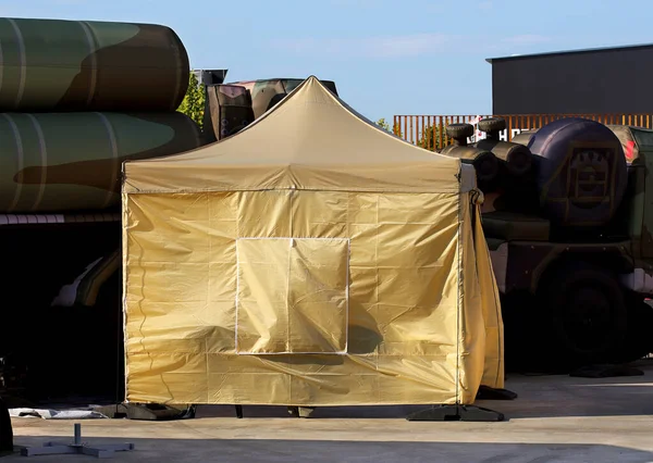 Легкая Армейская Санитарная Палатка Первичной Помощи — стоковое фото