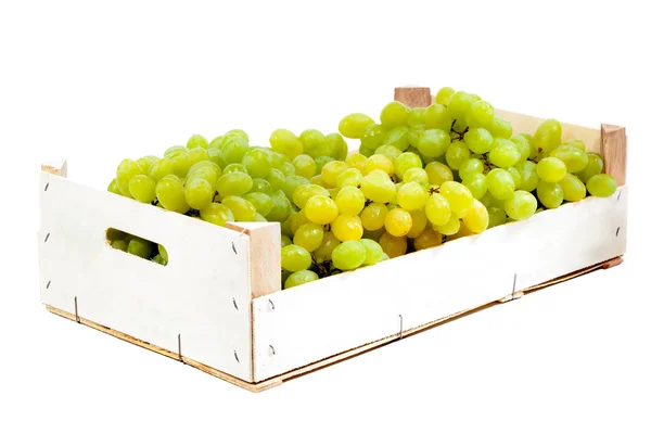 Uvas em uma caixa de madeira — Fotografia de Stock