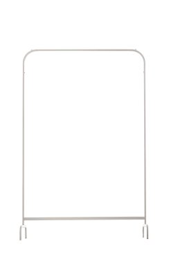 Beyaz arka planda izole edilmiş elbise askıları için elbise askılığı.