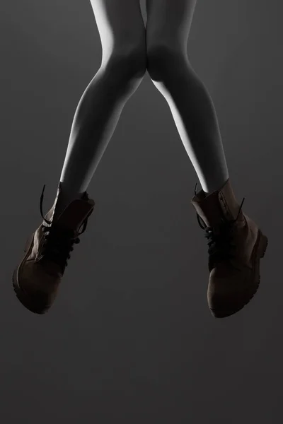 Sexy Female Legs White Leggings Waterproof Boots Stock Photo by ©kokimk  567817718