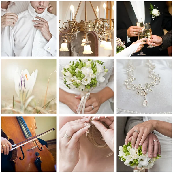 Hochzeitscollage — Stockfoto