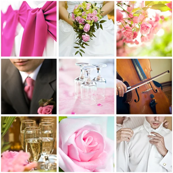 Hochzeitscollage — Stockfoto